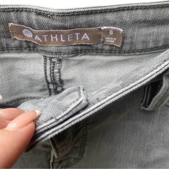 Athleta Gray Sculptek Skinny Faded Wash Jeans I Size: 8 - Picture 10 of 10